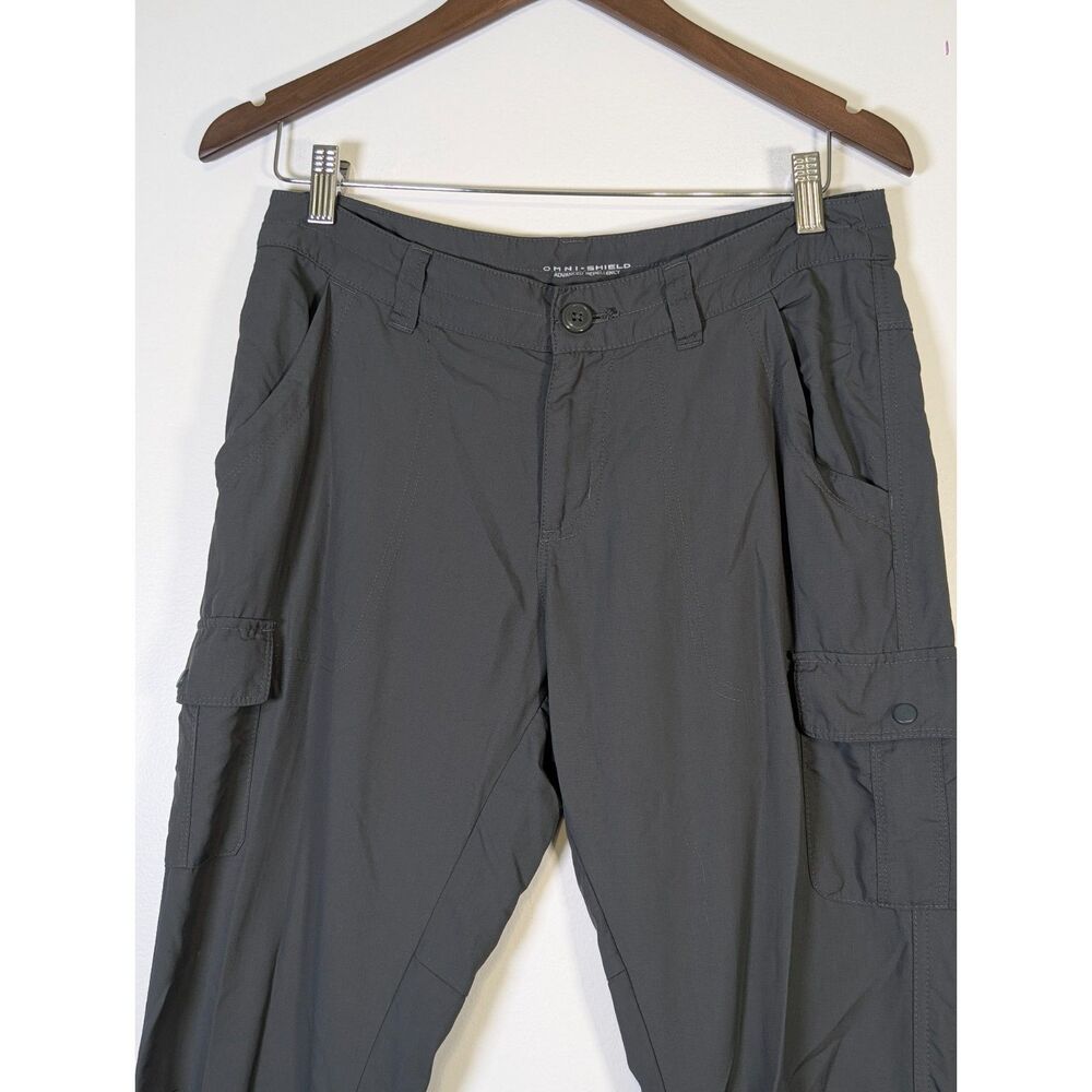 Columbia Omni-Shield Cargo Hiking Pants Gray Outdoor Travel Size 8 Ourdoorsy - Picture 6 of 8